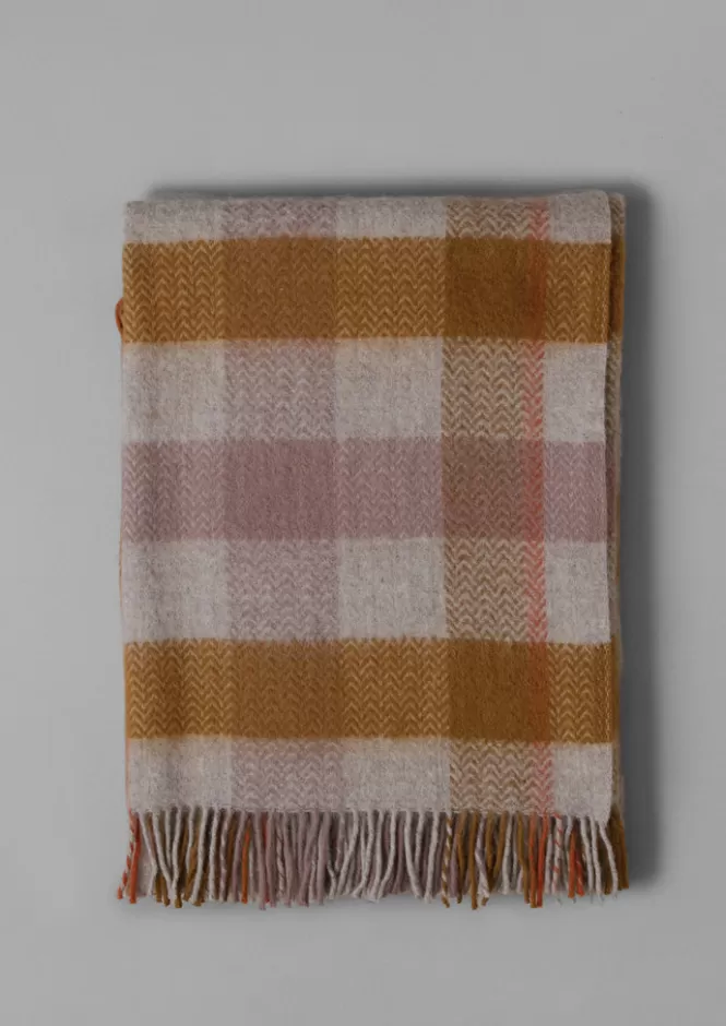 Coperta in Lana Chevron Stile Vintage - Plaid Invernale Sfoderabile con Motivo a Spina di Pesce | Promozione Lampo per Arredamento Casa