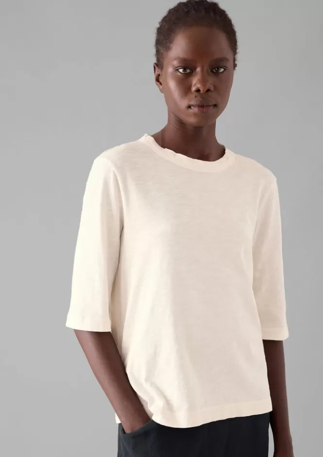 Maglietta Donna Cleo in Cotone Organico Tinto a Indumento - T-shirt Confezionata con Jersey Comodo | Abbigliamento Top & Maglie