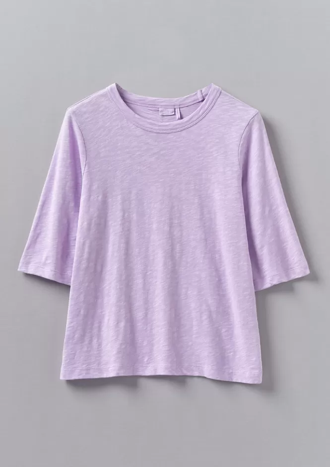 Fashion Cleo: Maglietta Femminile in Cotone Biologico Tinto a Mano - Top Elegante in Jersey Sostenibile - Abbigliamento Casual Donna
