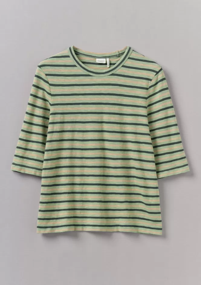 Maglia estiva Cleo in cotone rigato - Promo lampare con sconto fino al 50%  

Top casual mezzemaniche per donna in jersey traspirante  

T-shirt moda primaverile a righe orizzontali - Tessuto morbido e confortevole