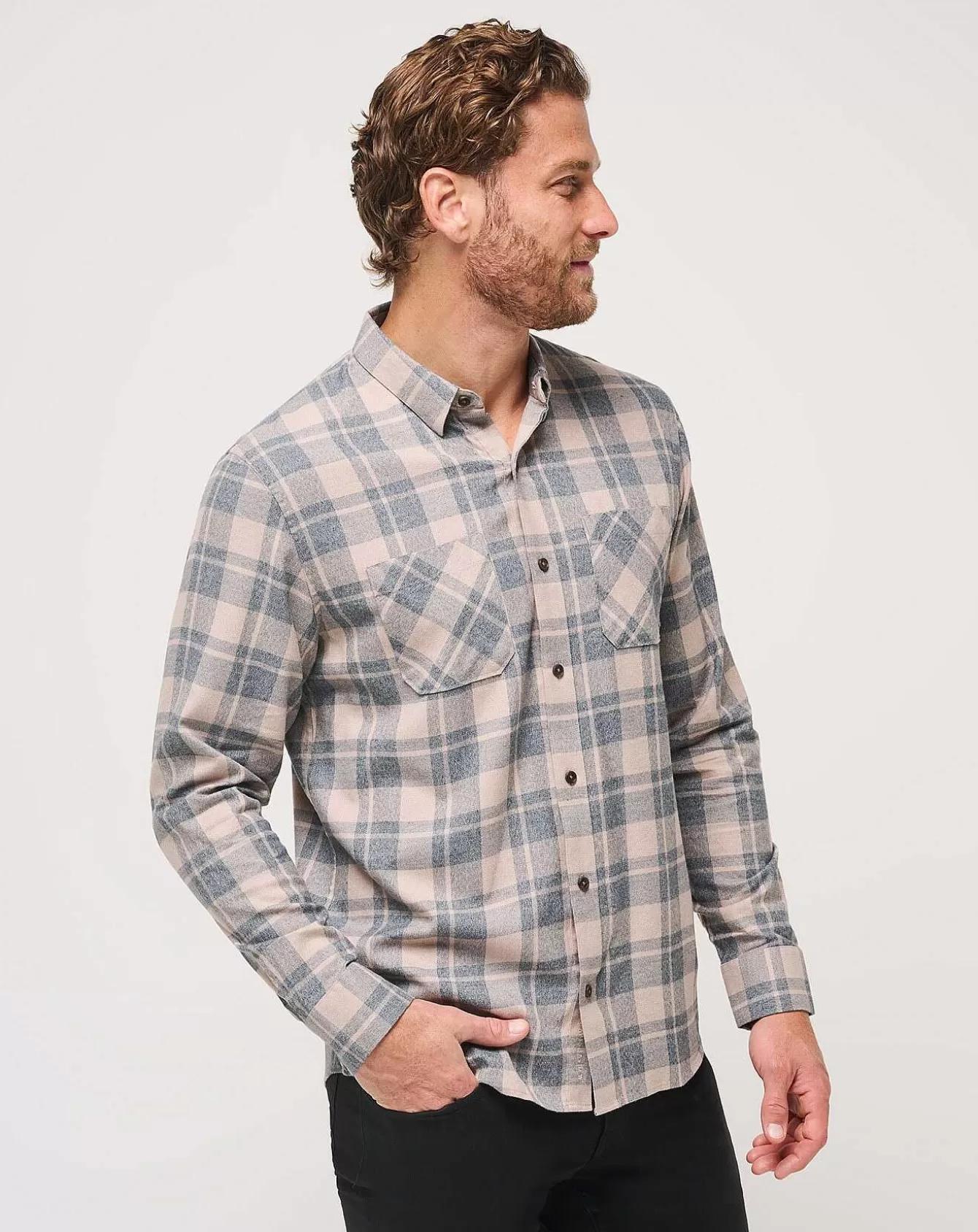 Camicia casual elegante in flanella soffice con motivo scozzese - perfetta per ogni occasione