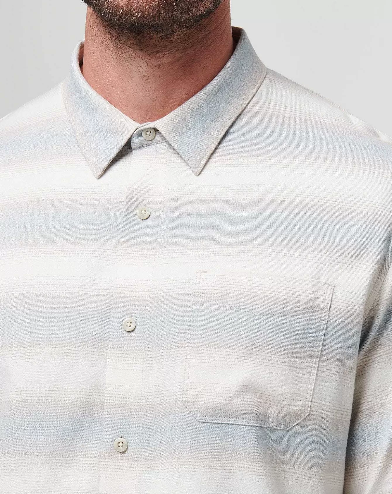 Camicia Uomo in Flanella Righe Classiche - Ultimi Pezzi Scontati con Bottoni Frontali