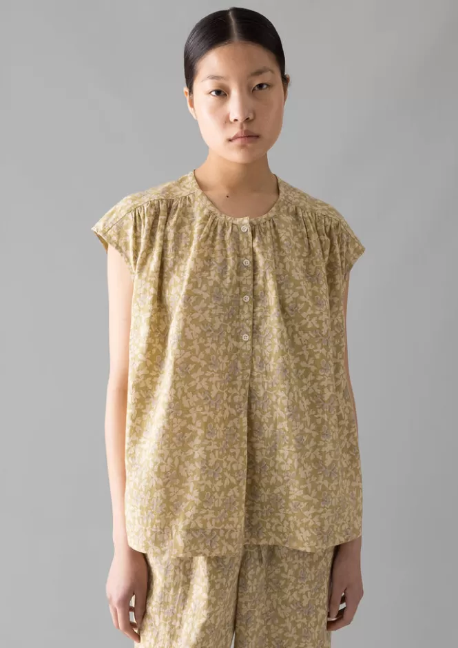 Pijama in Cotone Floreale con Trama Artistica - Indumento Lounge Serale Confortevole per Donna 

（：，