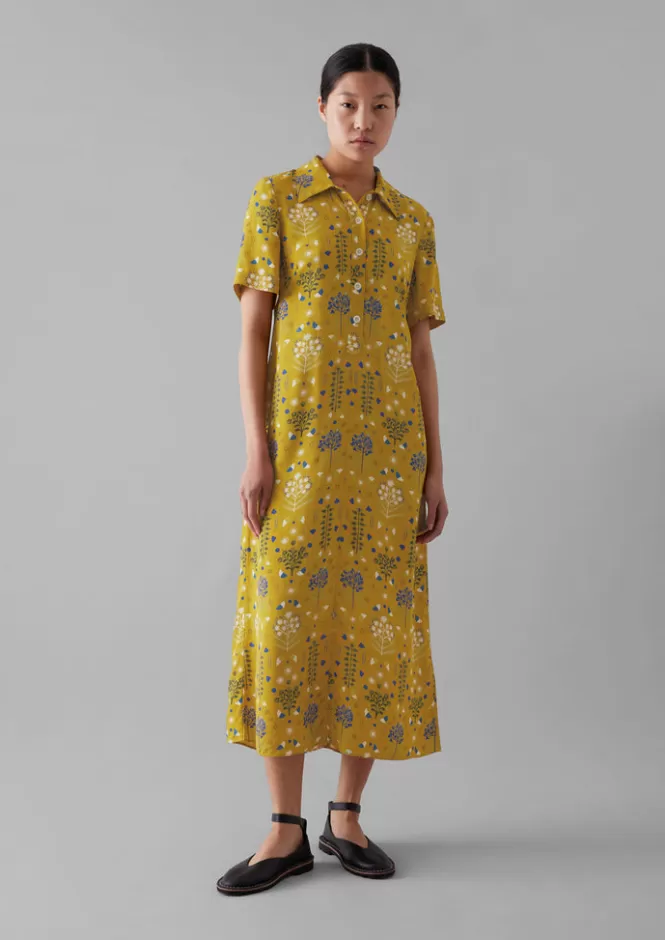 Abito Camicia Donna con Stampa Fluida - Collezione Store | Confezione Elegante e Taglio Comodo, Ideale per Stagioni Primaverili ed Estive