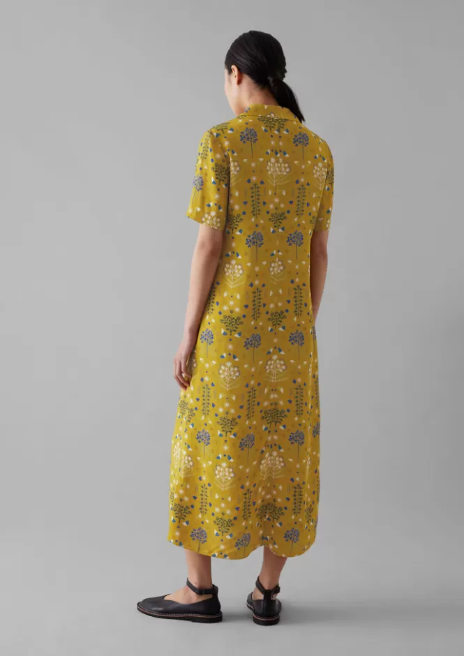 Abito Camicia Donna con Stampa Fluida - Collezione Store | Confezione Elegante e Taglio Comodo, Ideale per Stagioni Primaverili ed Estive