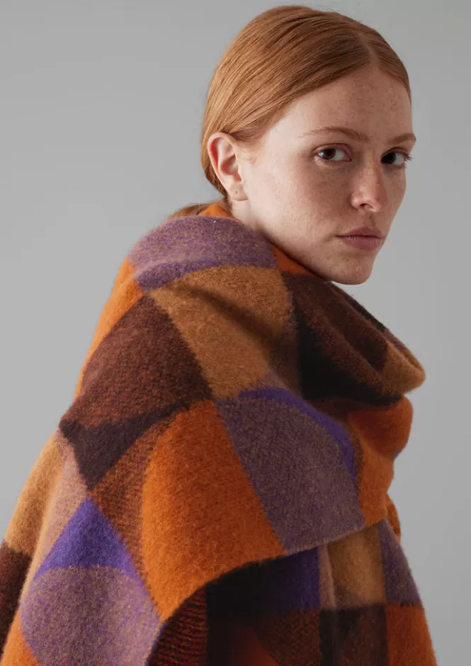 Sciarpa in Lana con Stampa Geometrica - Accessori Invernali Donna in Promozione