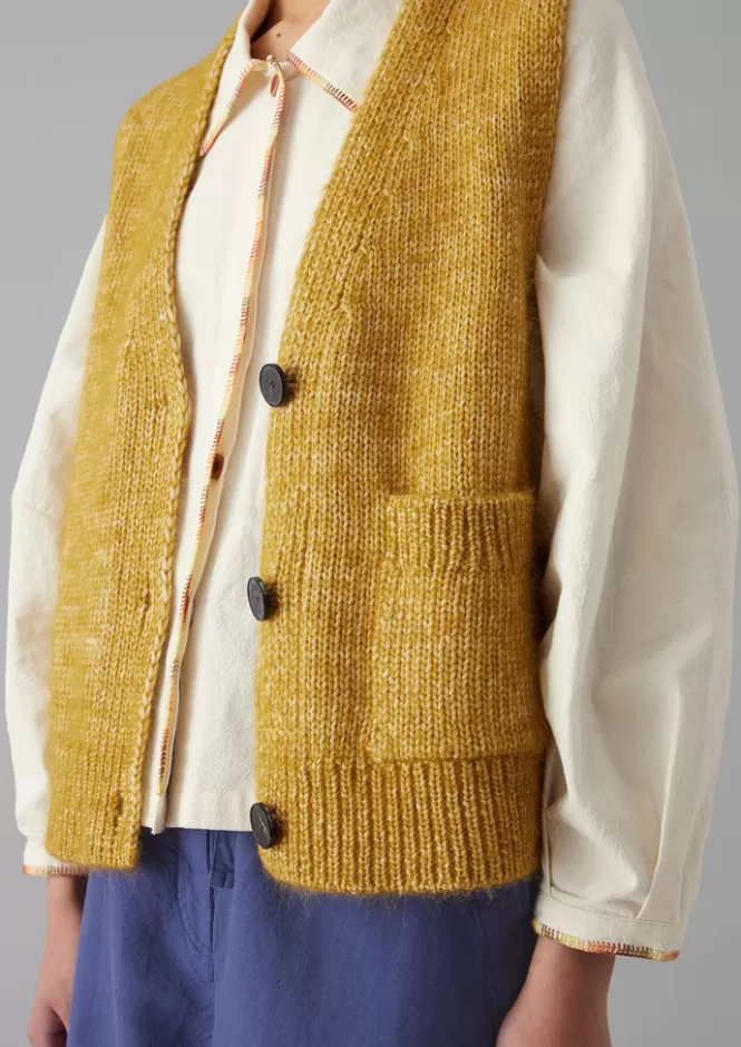 Maglia Con Bottoni Donna in Tessuto Morbido Cotone e Alpaca - Offerta Imperdibile