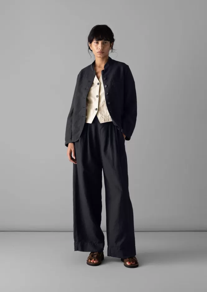 Pantaloni Donna Estate 2024 - Ampia Gamba in Tessuto Misto Lino Cotone | Abbigliamento Casual Chic con Vestibilità Morbida | Ideali per Look Estivi Comodi ed Eleganti