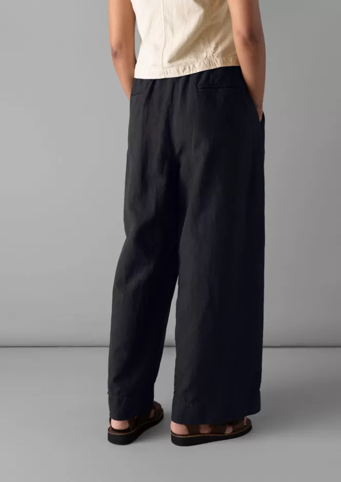 Pantaloni Donna Estate 2024 - Ampia Gamba in Tessuto Misto Lino Cotone | Abbigliamento Casual Chic con Vestibilità Morbida | Ideali per Look Estivi Comodi ed Eleganti