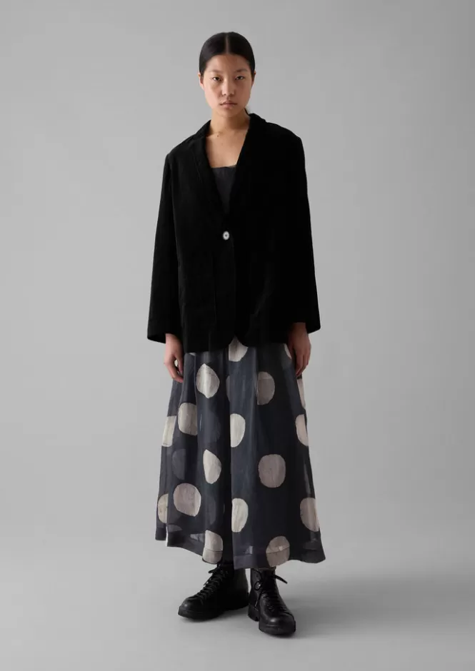 Giacca Donna in Velluto di Cotone - Cappotto Elegante con Rifiniture Lussuose