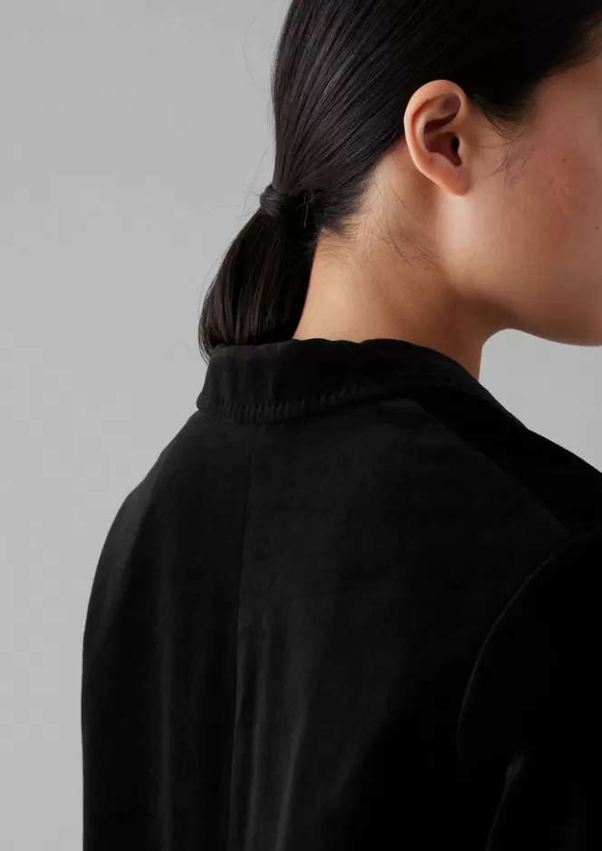 Giacca Donna in Velluto di Cotone - Cappotto Elegante con Rifiniture Lussuose