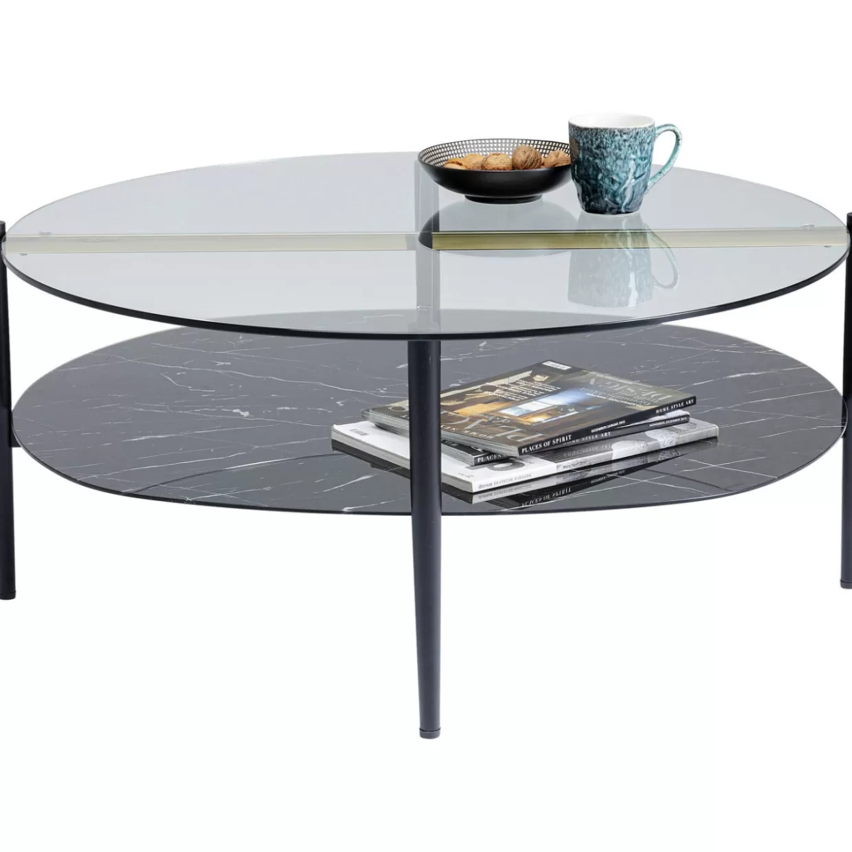 Tavolino da salotto ovale Noblesse in stile moderno - Design esclusivo 97x91 cm KARE
