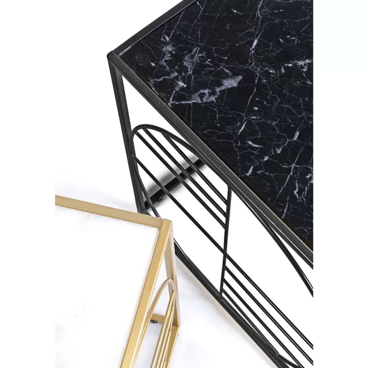 Tavoli da Salotto Moderni con Stile Futurista, Coppia di Tavolini Design Tecnologico - Collezione KARE