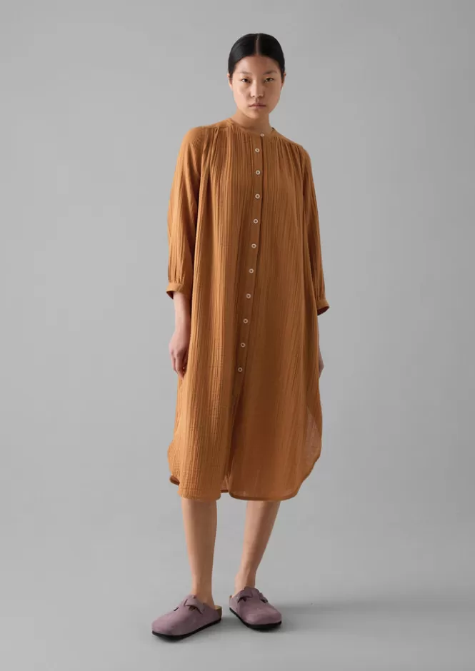 Comodo Vestito Notte in Cotone Crespo - Abito Lungo Donna per Relax Casalingo | Loungewear Elegante in Tessuto Traspirante | Saldi Abbigliamento Intimo Femminile