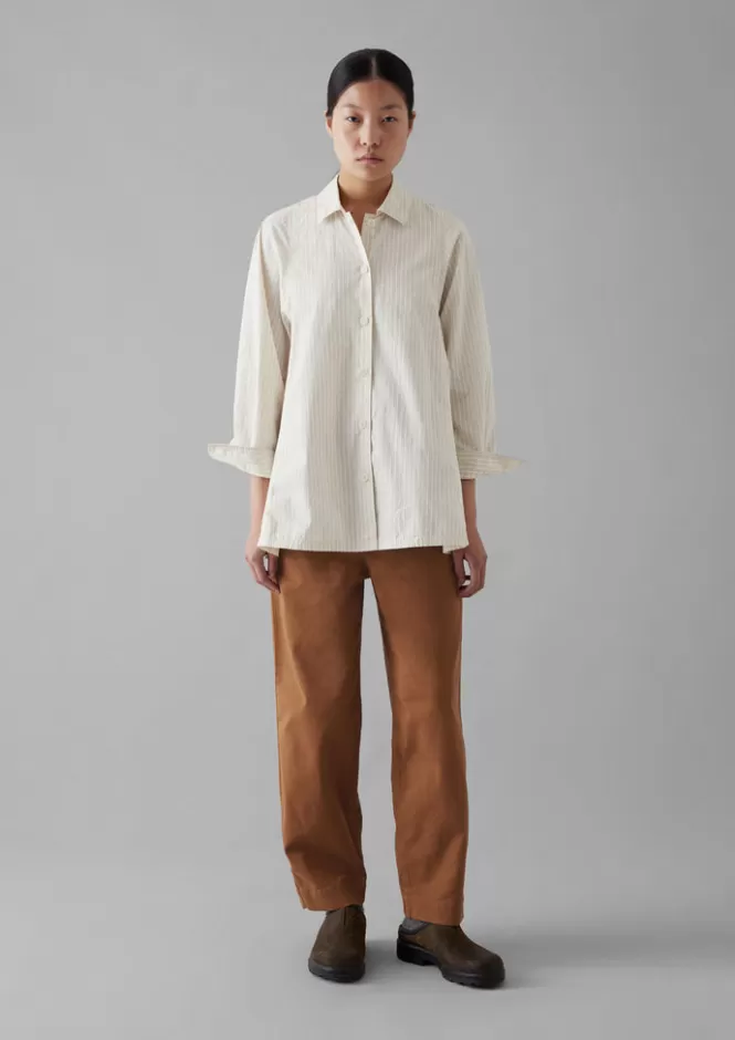Pantaloni Eleganti in Twill di Cotone con Pince - Ideali per Lavoro Ufficio Donna | Taglio Confortevole & Stile Professionale