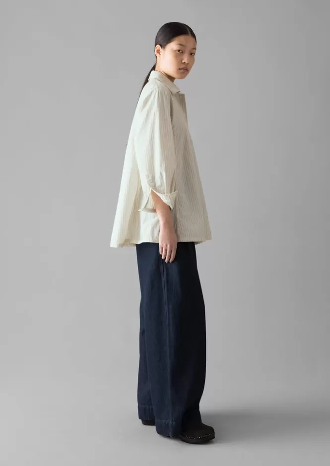 Camicia Donna in Cotone con Righe Tratteggiate - Maglie e T-shirt Confortevoli a Prezzo Accessibile