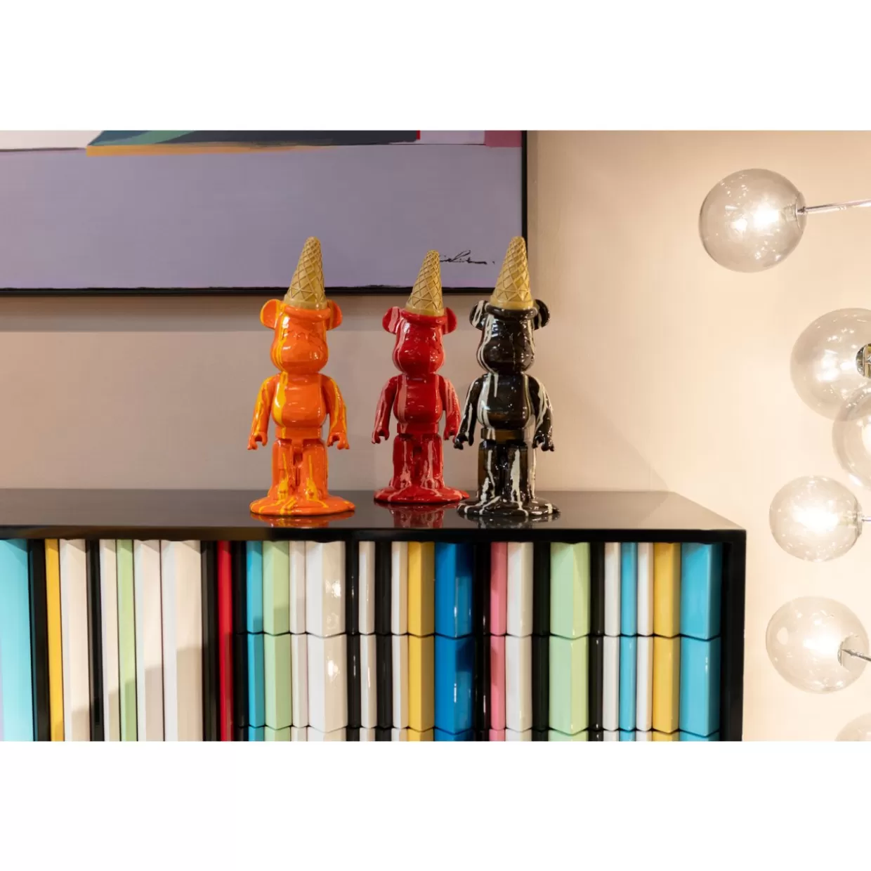 Orsetto Gelato Decorativo in Nero - Statua Moderna per Casa 40 cm | KARE Design Articoli per la Casa