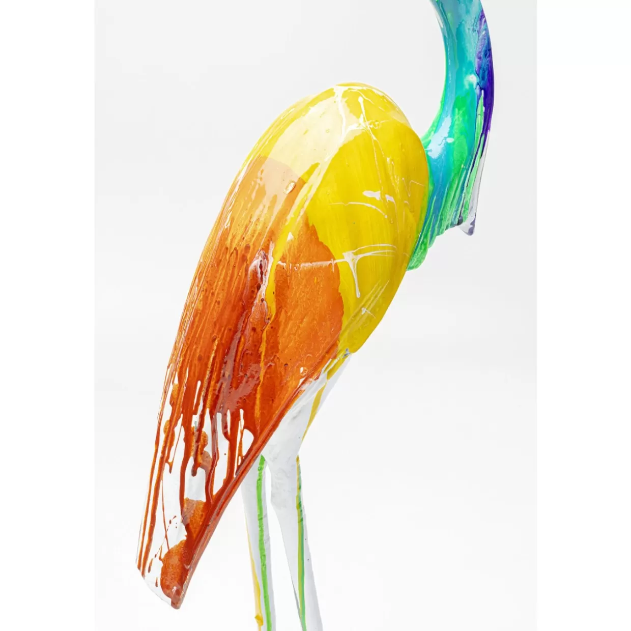 Airone Decorativo KARE Design - Statua Moderna in Stile Multicolore per Interni, Altezza 70 cm (Ideale per Regalo o Centrotavola)
