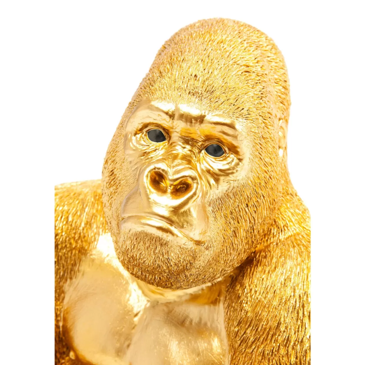 Scultura Moderna Gorilla in Profilo - Decorazione da Collezione in Oro Lucido, Dimensioni Medie by KARE Design Arredamento e Oggettistica