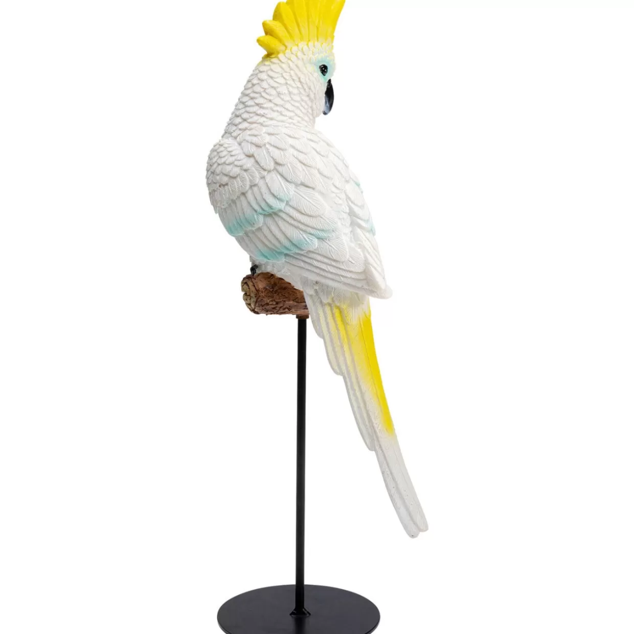 KARE Design - Scultura Decorativa Pappagallo Cacatua in Stile Handmade, 38 cm - Dettaglio Elegante per Arredamento e Idee Regalo in Bianco