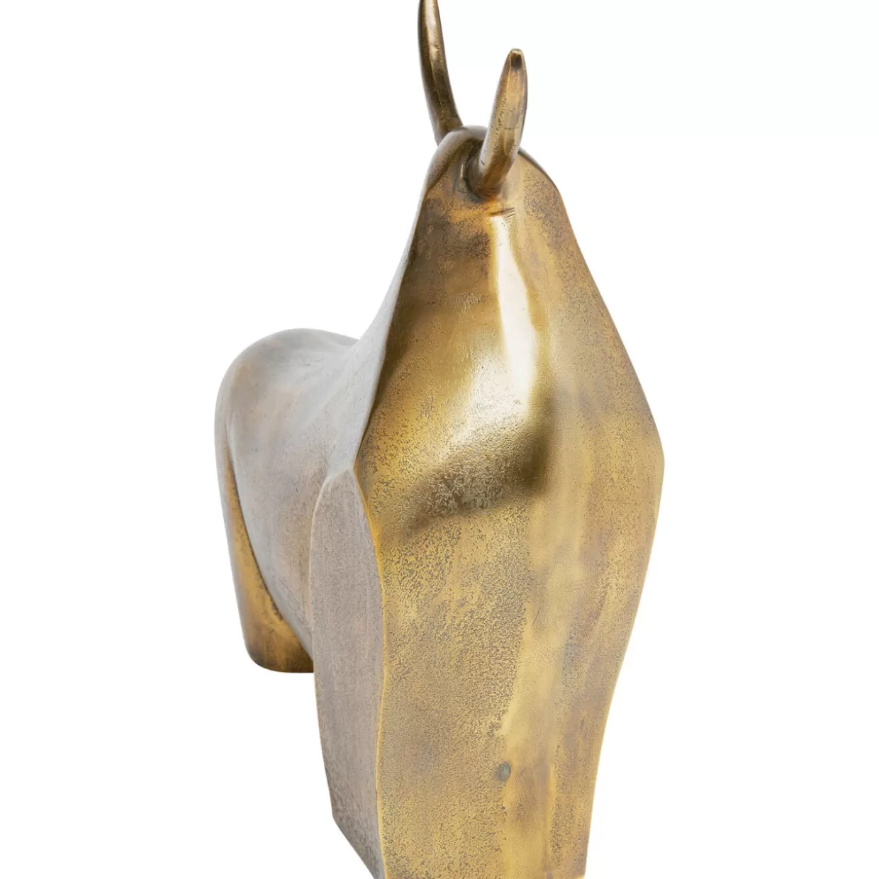 KARE Design - Statua Lussuosa Toro Fiero in Ottone, Scultura Decorativa per Interni 51 cm - Arte per la Casa e Regalo Elegante