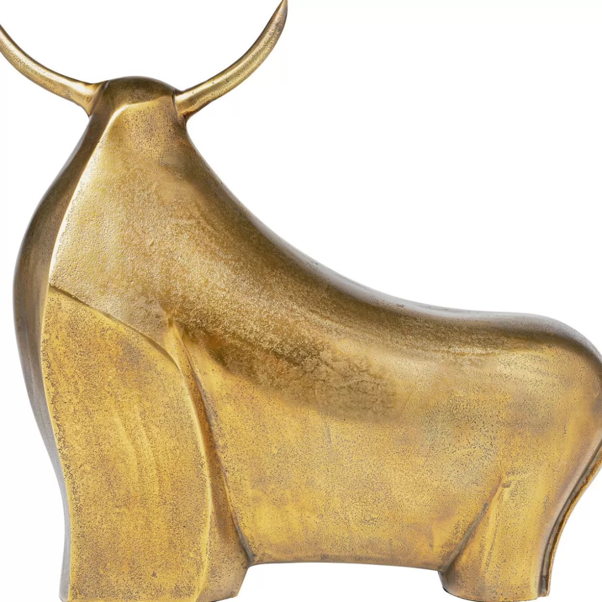 KARE Design - Statua Lussuosa Toro Fiero in Ottone, Scultura Decorativa per Interni 51 cm - Arte per la Casa e Regalo Elegante