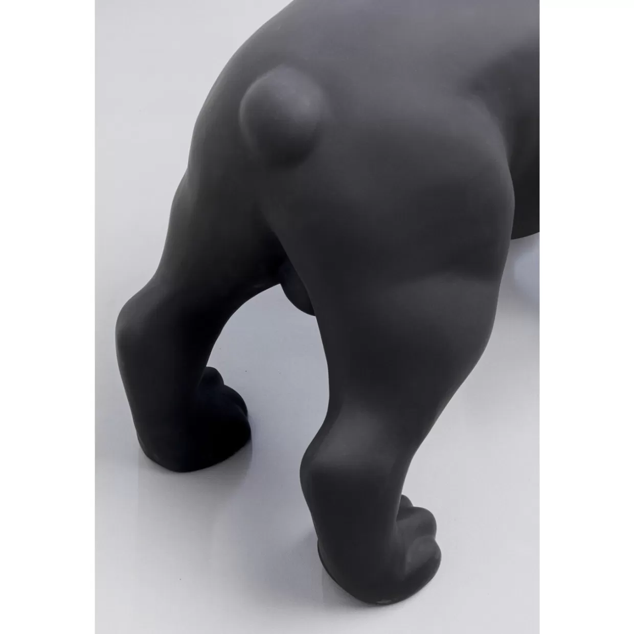 Scultura Decorativa Moderna Toto Teen in Nero Opaco - Idee Regalo per Arredamento Contemporaneo, Altezza 90 cm - Creazioni KARE Design per Interni