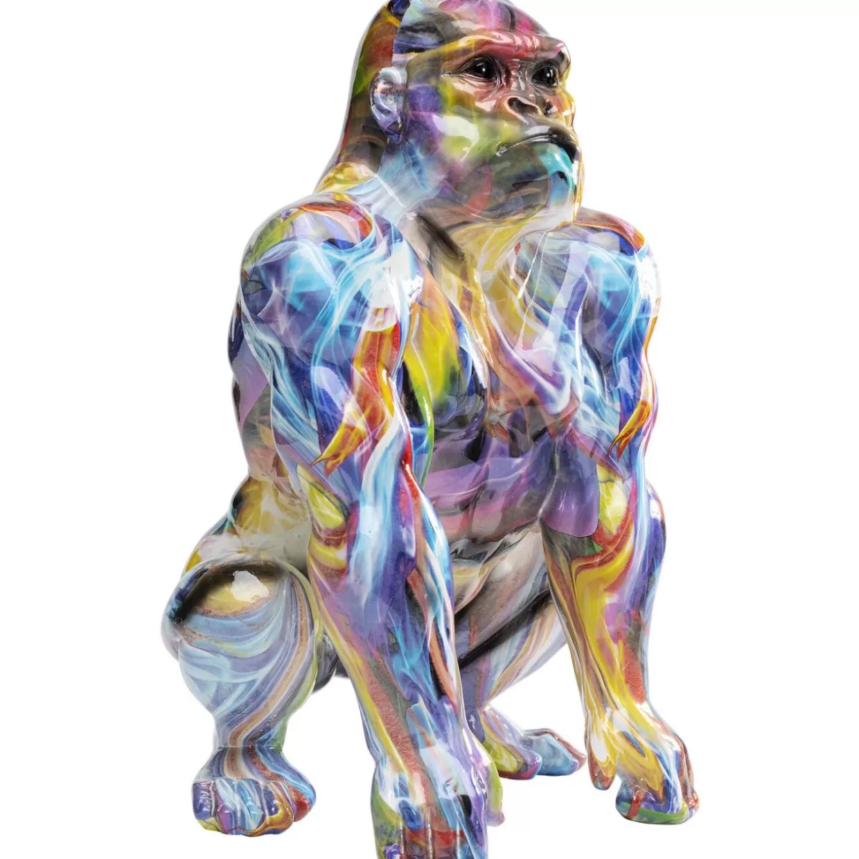 Scimmia Osservatrice Colorata per Arredamento - Statua Decorativa KARE Design | Regalo Originale per Interni con Stile