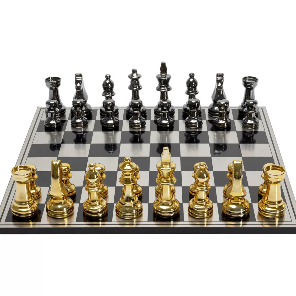 KARE Design - Scacchiera Decorativa Elegante in Stile Moderno, 60x60 cm, Accessorio da Tavolo per Appassionati di Giochi e Arredamento