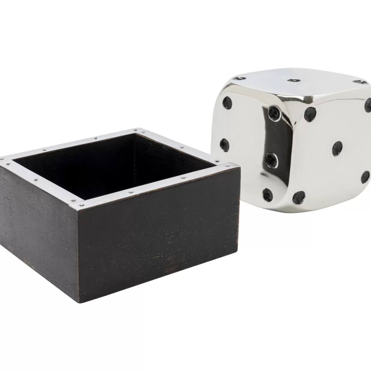 KARE Design - Dado Decorativo in Argento per Complementi d'Arredo, Accessorio Elegante 10x10 cm