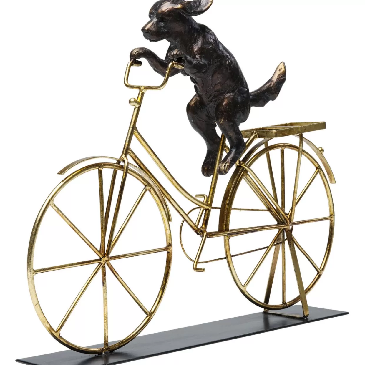 Cagnolino Ciclista in Bicicletta - Scultura Decorativa per Interni | Idea Regalo Creativa per Amanti degli Animali di KARE Design