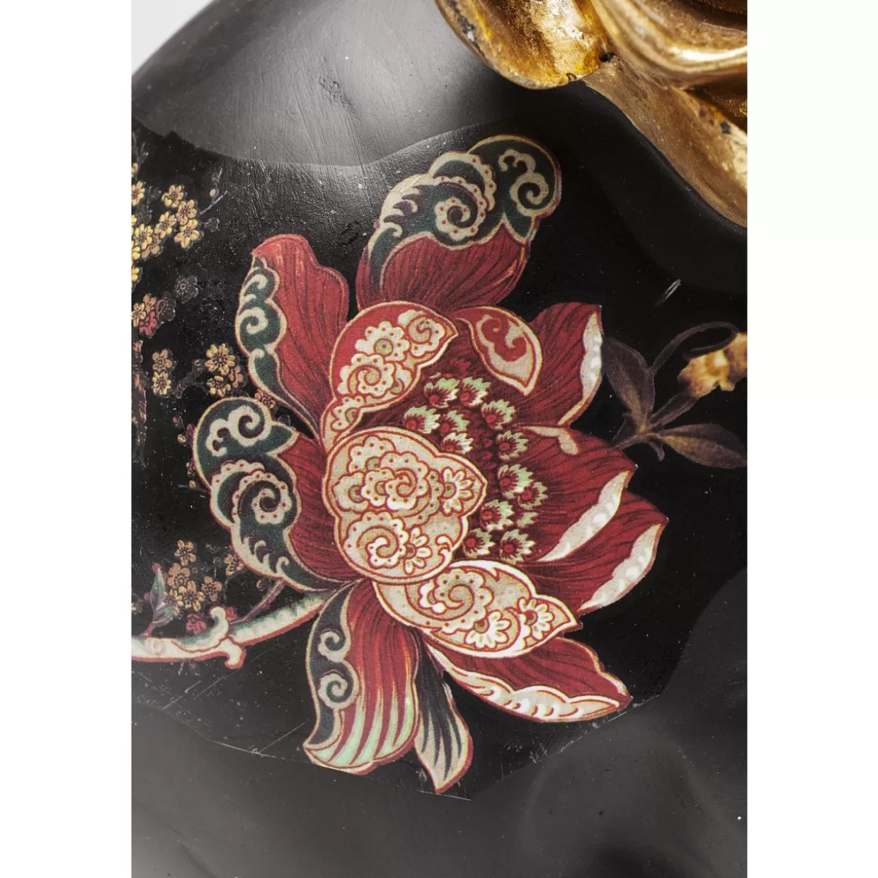 KARE Design - Teschio Floreale Artistico in Resina, 22 cm - Complemento d'Arredo per Interni