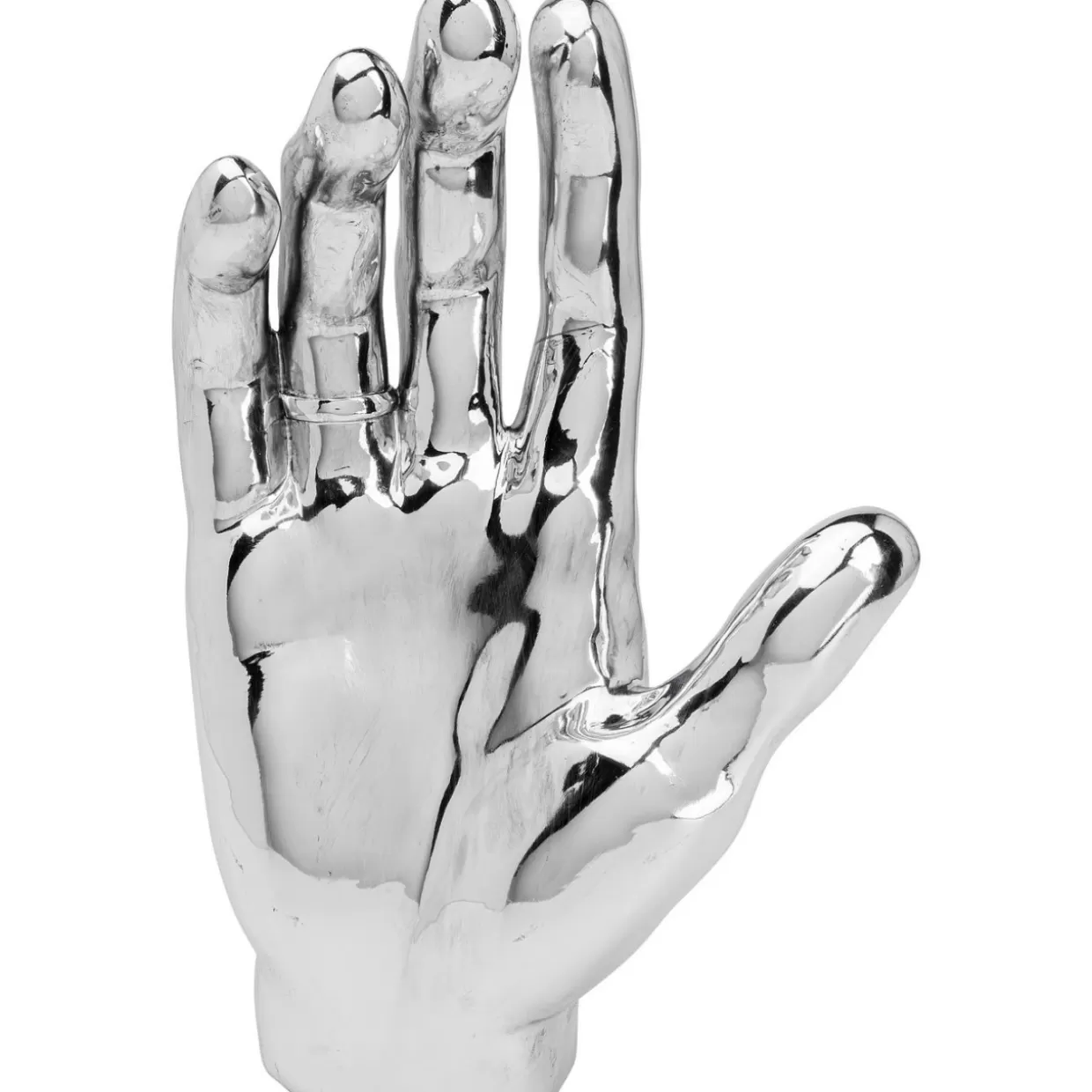 KARE Design - Anello Decorativo Mano con Diamante in Argento Placcato, Oggetto per Arredamento Moderno e Regalo di Design 

（：，