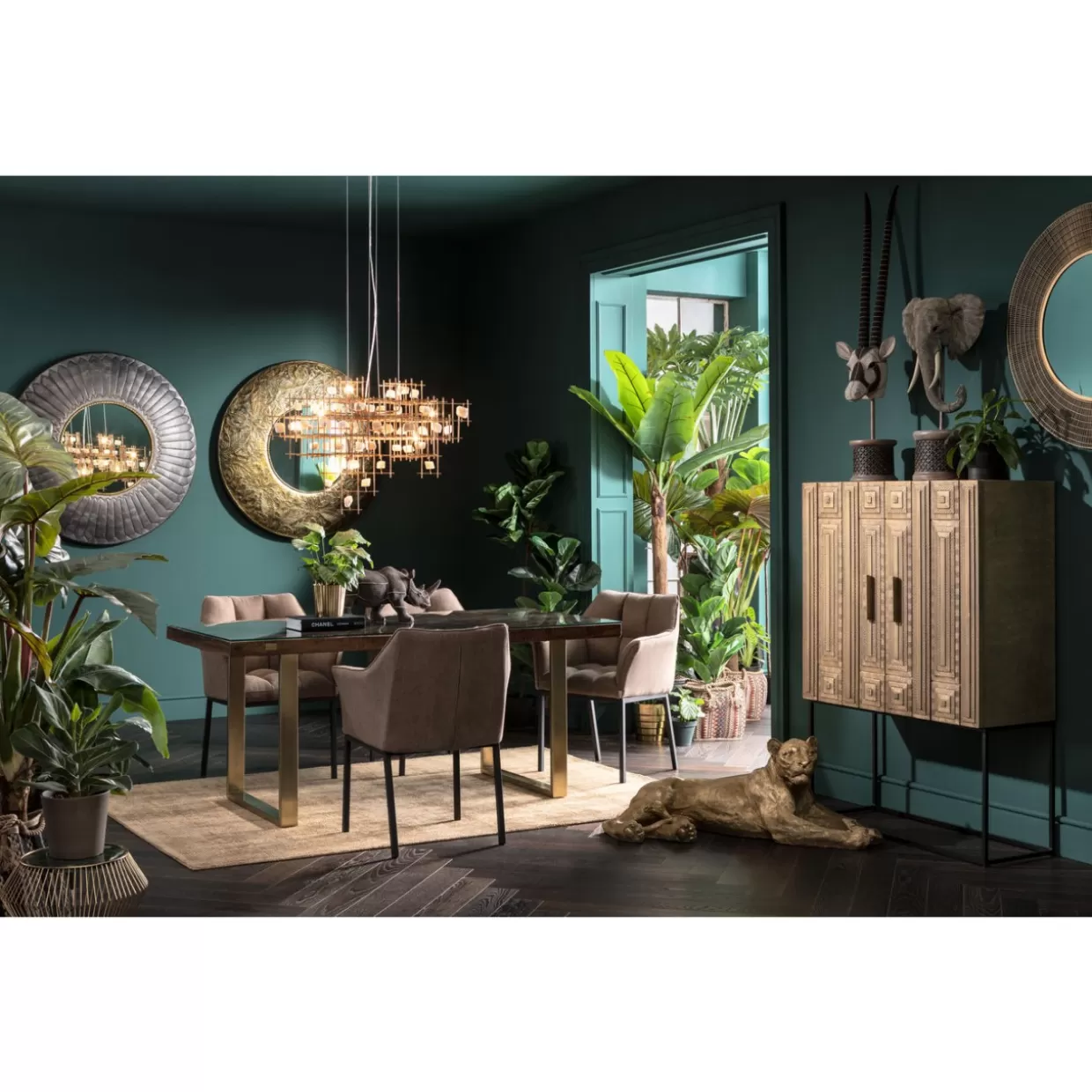 Pianta Decorativa Albero di Banano Stile Tropicale KARE Design - Vegetazione Artificiale per Interni con Foglie Lussureggianti, Altezza 180 cm, Ideale per Arredamento Moderno e Regali di Design