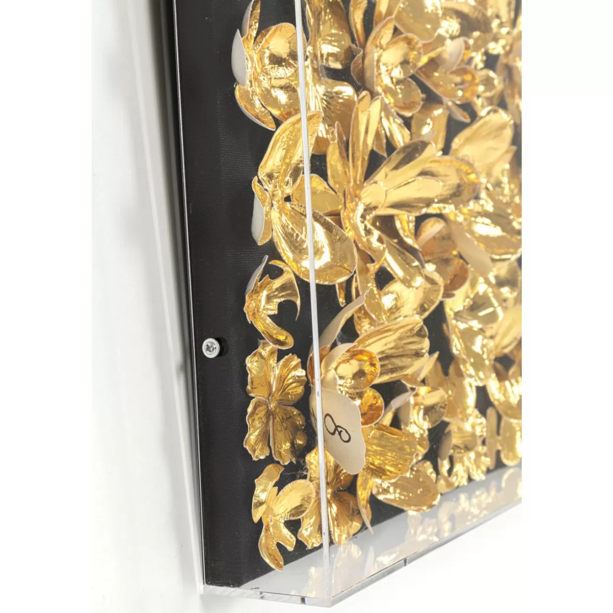 KARE Design Bilder | Deko Rahmen Gold Flower 60X60Cm