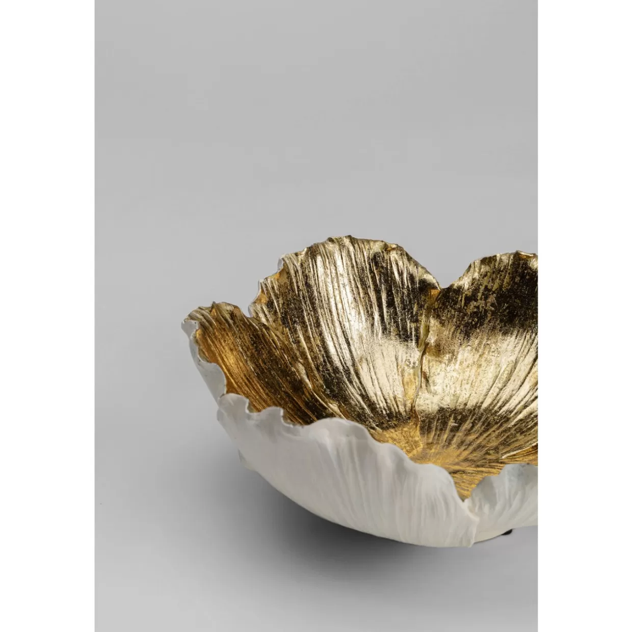 KARE Design Deko & Geschenkartikel | Deko Schale Flower Bloom Creme Gold O25Cm