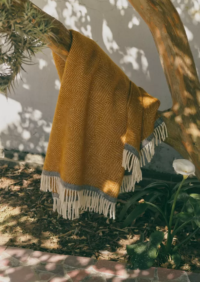 Lana Diamante - Coperta Invernale Premium in Tessuto Naturale | Plaid e Scialli di Alta Qualità per la Casa