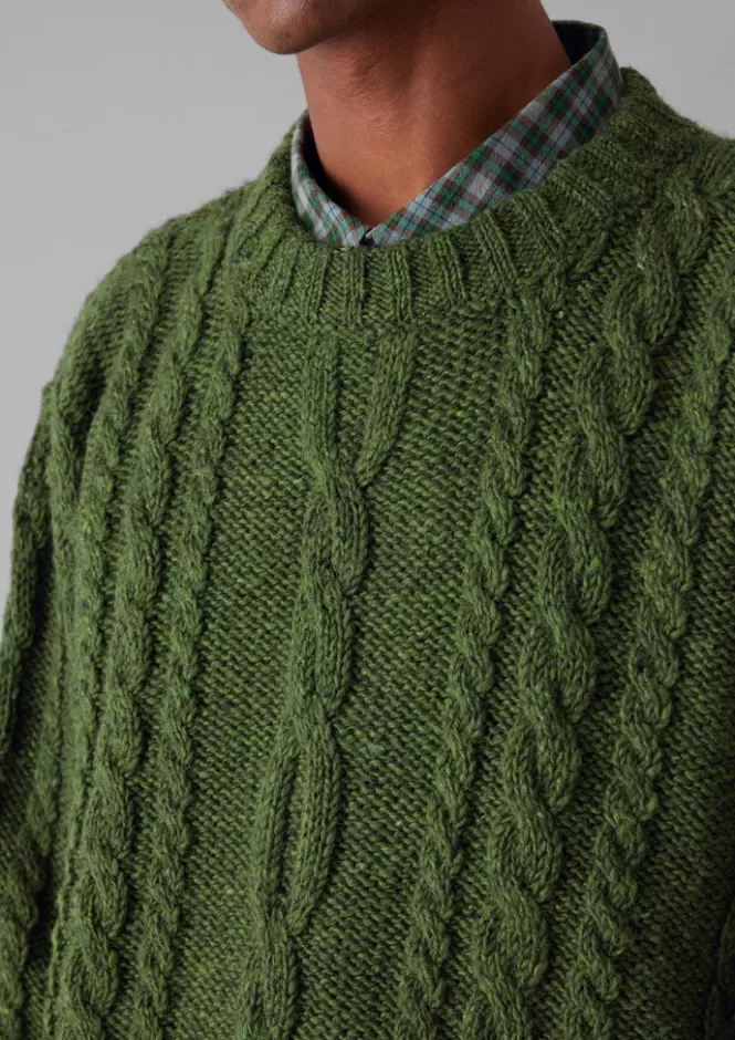 Maglione in Lana Donegal con Motivo a Treccia - Prezzo Accessibile per un Look Autunno-Inverno Accogliente
