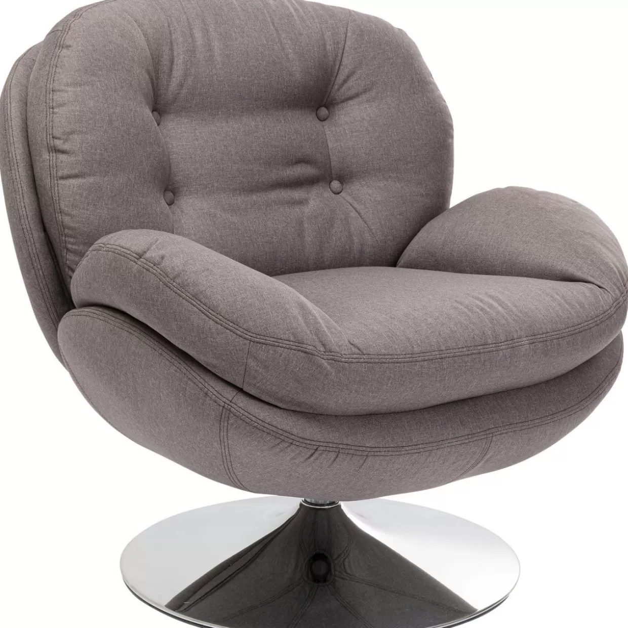 Poltrona girevole moderna con rivestimento morbido - Grigio accogliente | Design KARE per relax premium 

(：SEO，)