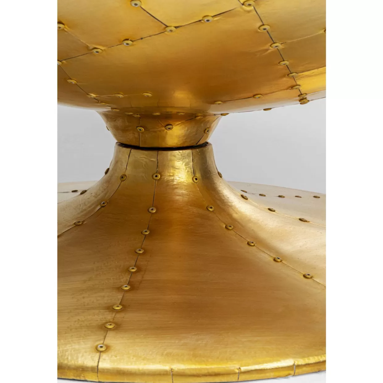 Poltrona Girevole 'Occhio Globale' in Ottone Lucido - Design Esclusivo KARE