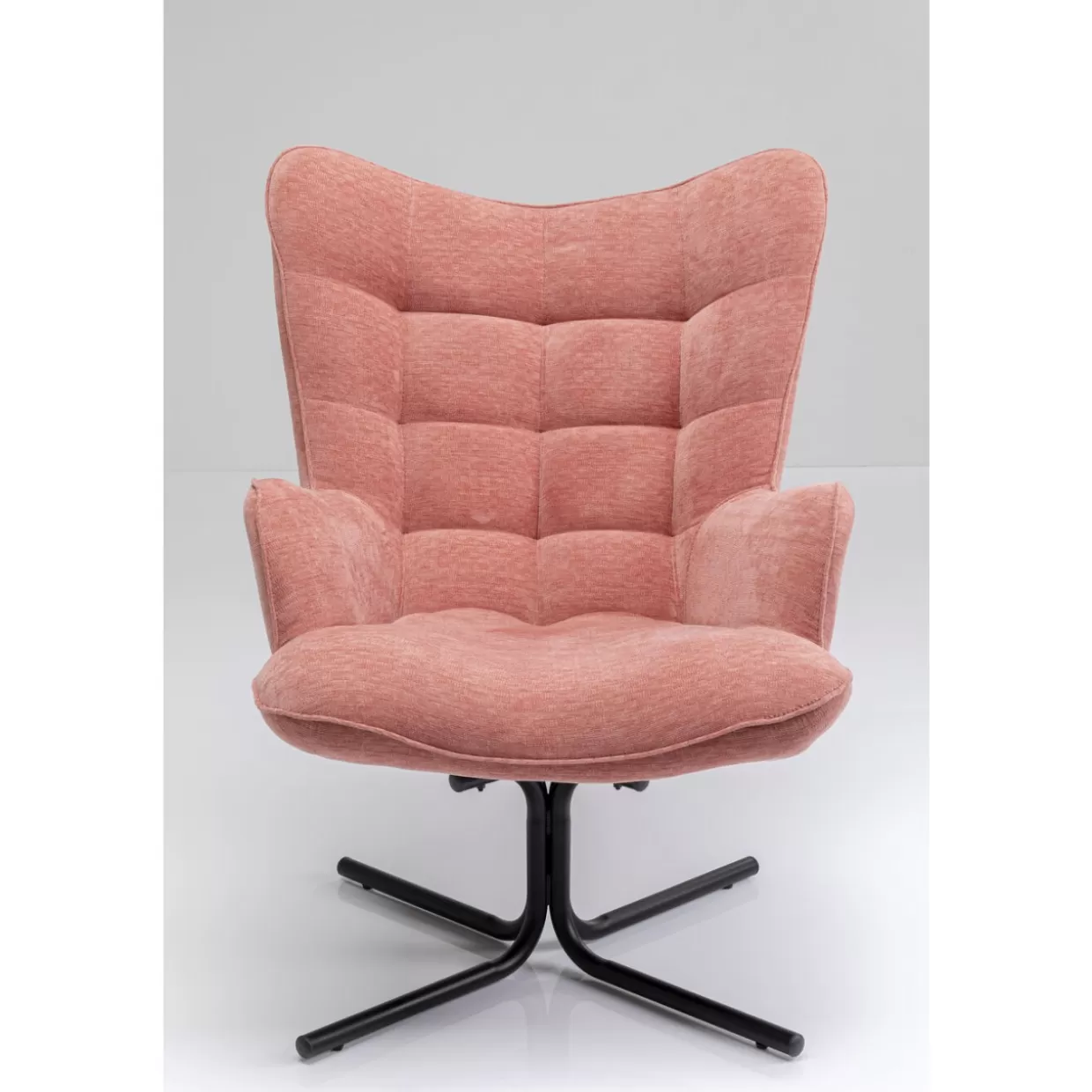 Accogliente Poltrona Girevole Oscar in Tonalità Rosa | Design Moderno KARE