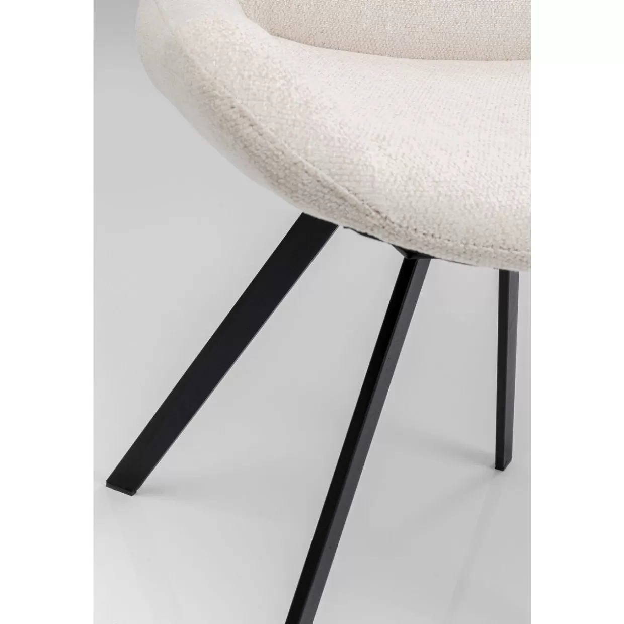 KARE Design - Sedia Girevole Baron in Tonalità Crema per Arredi Moderni