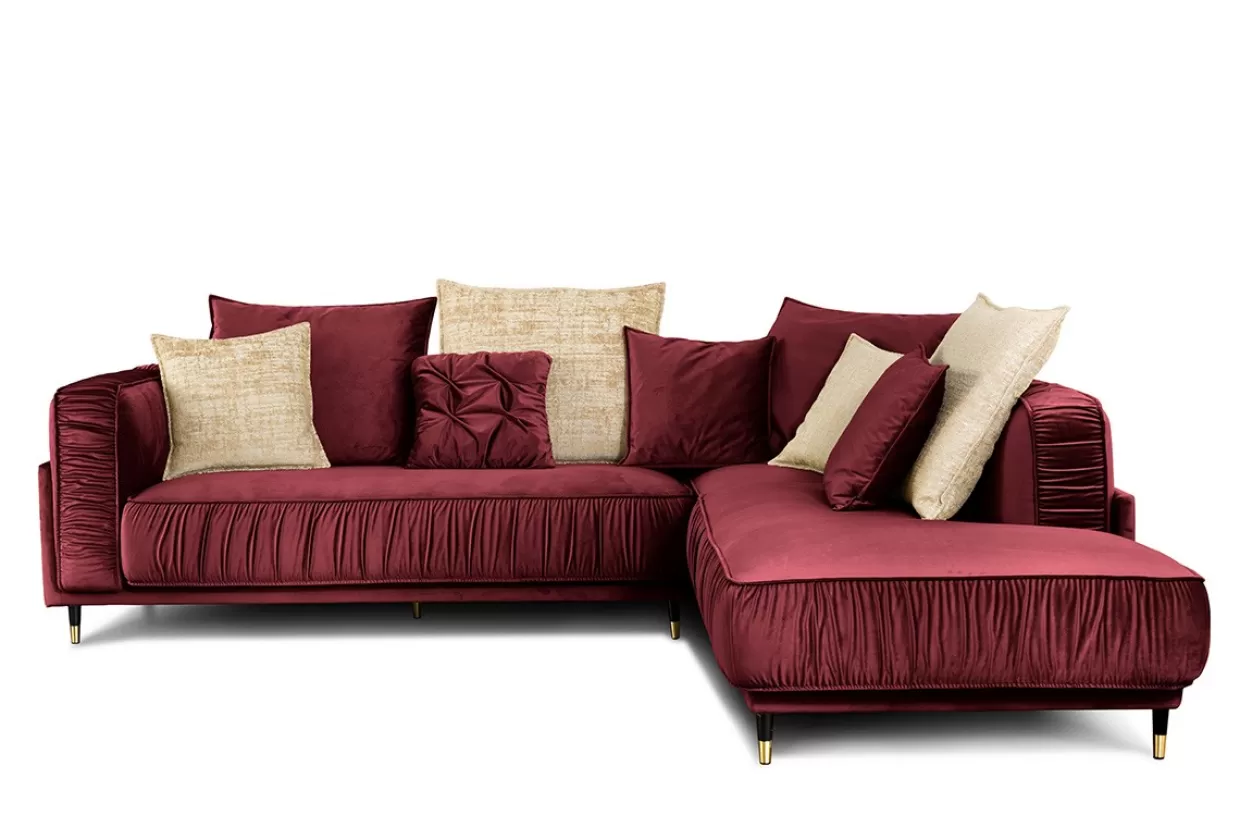 KARE Design - Divano Angolare Bello con Chaise Longue, Configurazione Destra - Tessuto Grigio Antracite, Collezione Piano 06