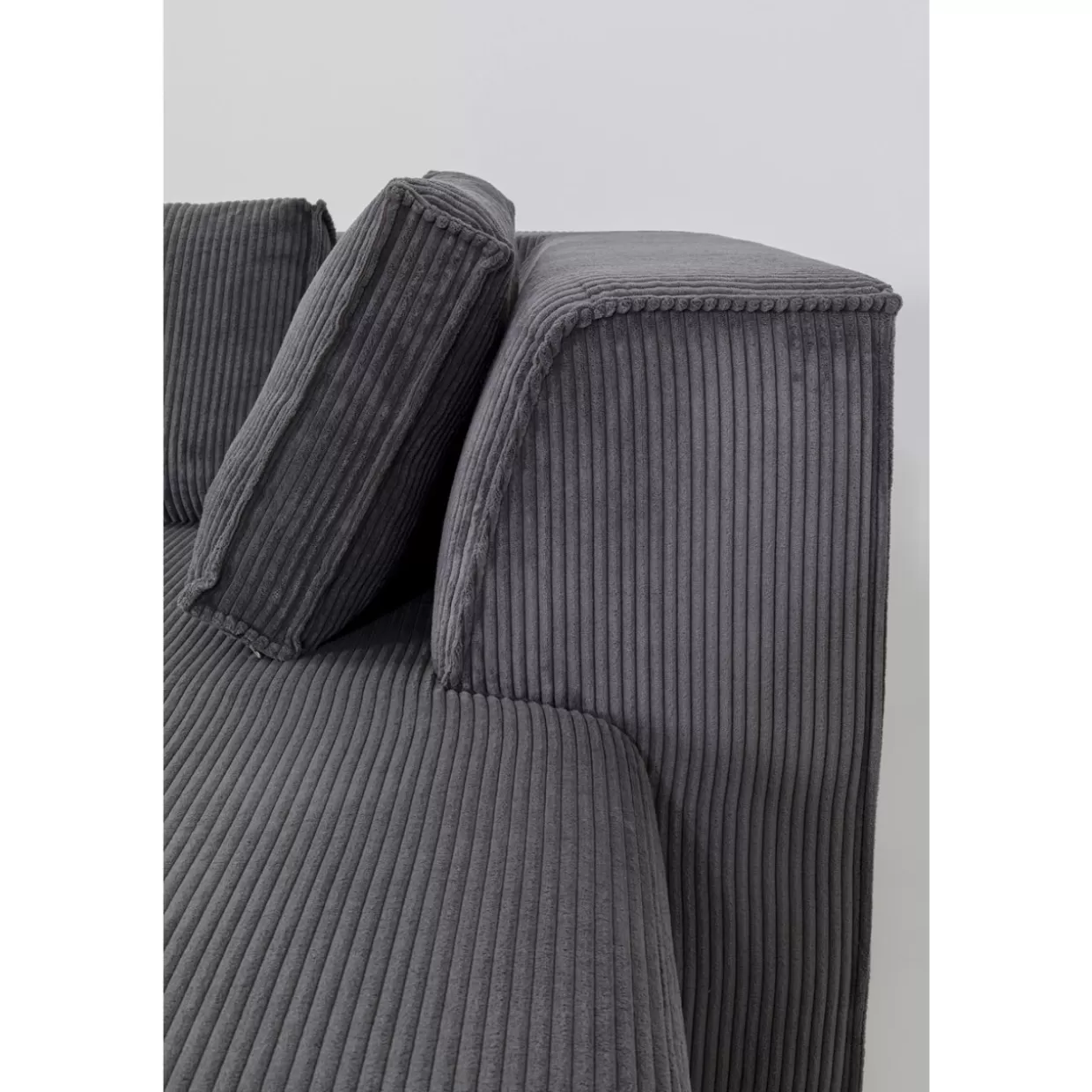 Divano Angolare Infinity con Poggiapiedi Incorporato - Grigio Corda, Versione Destra | Soluzione Modulare Elegante per Soggiorno by KARE Design