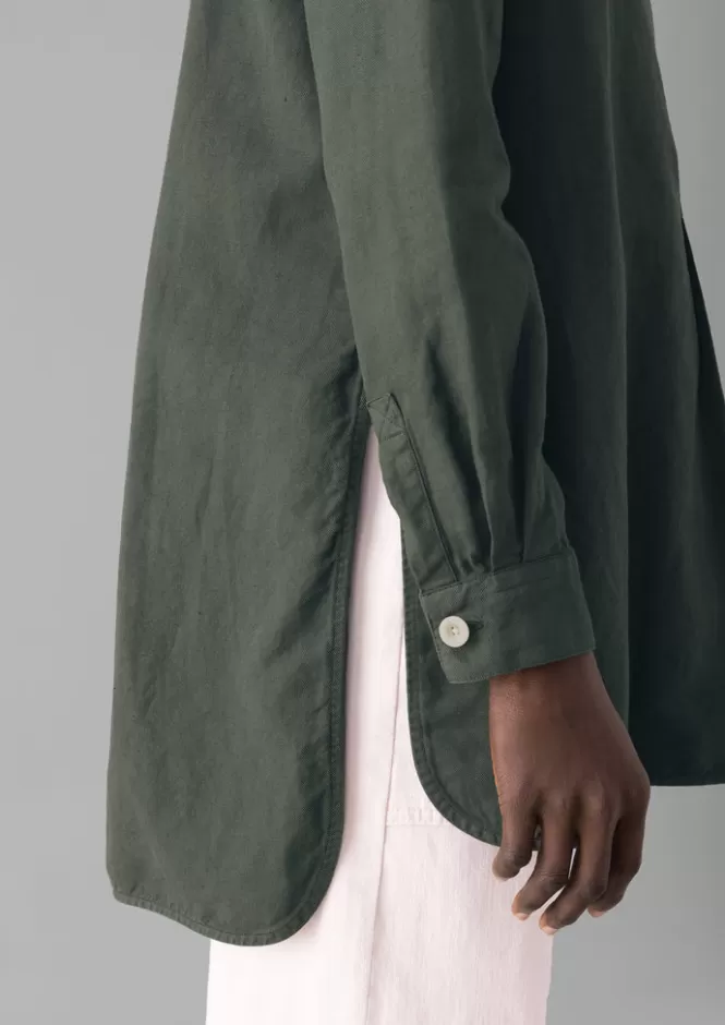 Elegante Tunica in Cotone e Lino per Donna – Camicia Lunga Confortevole Estate 2024 | Maglie Casual in Tessuto Naturale