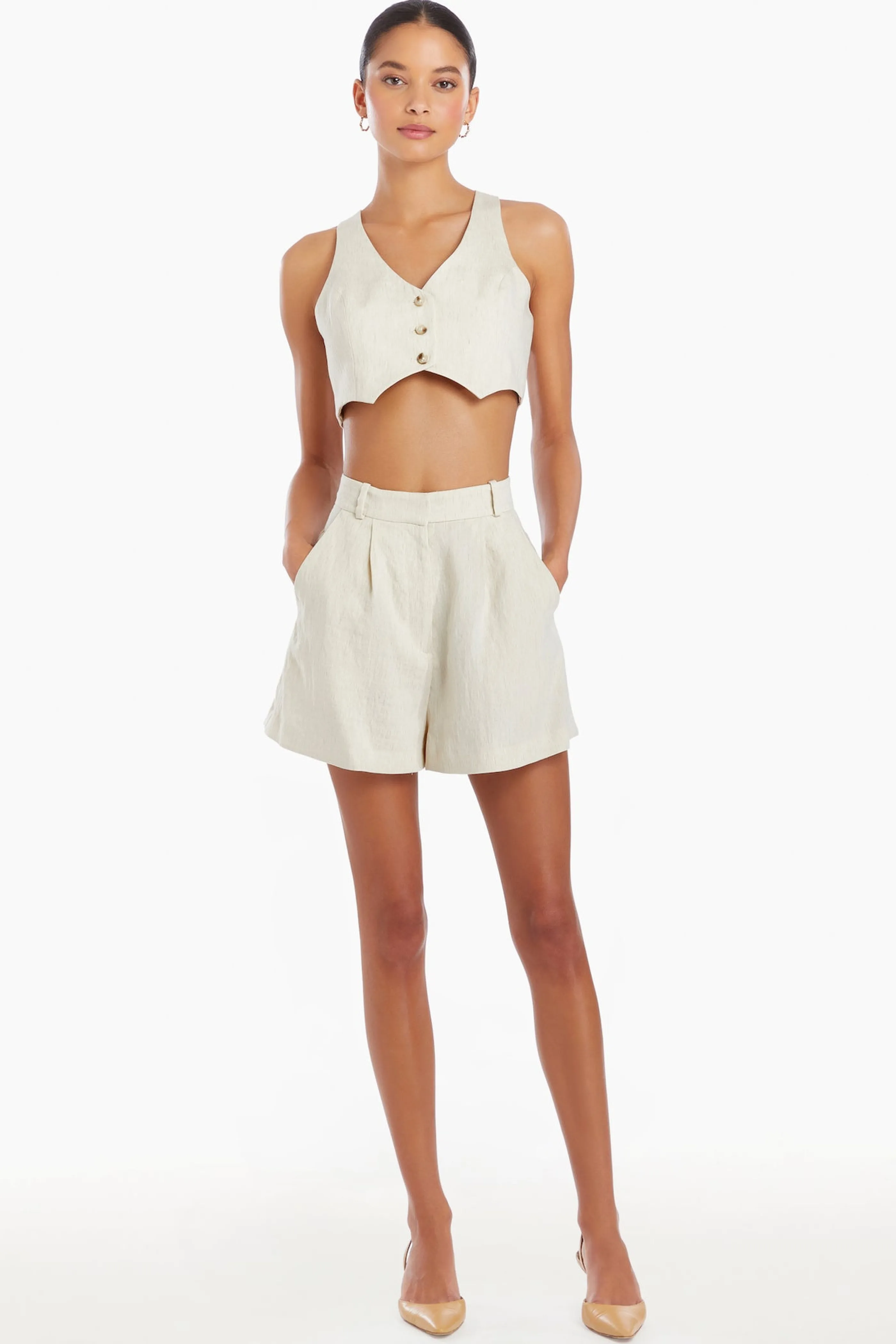 Amanda Uprichard Gilet Elegante in Maglia con Scollo a V - Moda Primavera/Estate 2024