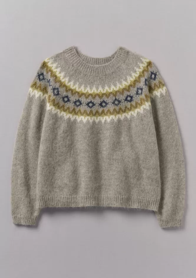 Maglia comoda con motivo Fair Isle e misto mohair - Prezzo speciale per donna