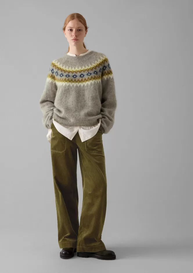 Maglia comoda con motivo Fair Isle e misto mohair - Prezzo speciale per donna