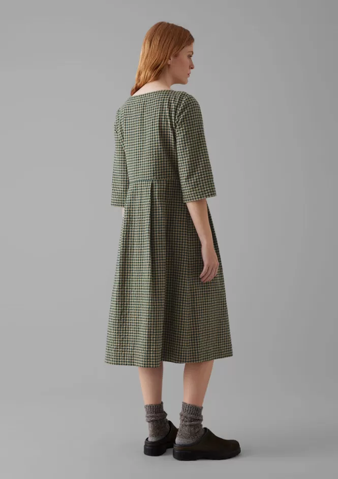 Abito Donna in Seersucker di Cotone Gingham - Fresco e Confortevole per l'Estate, Stile Casual con Motivo a Quadri