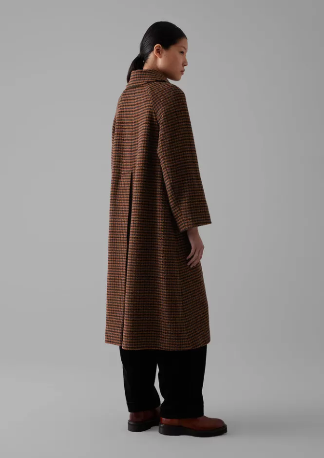 Giacca Elegante in Lana Houndstooth Frankie con Maniche Raglan - Cappotti Primavera Autunno per Donna, Prezzo Accessibile e Stile Classico